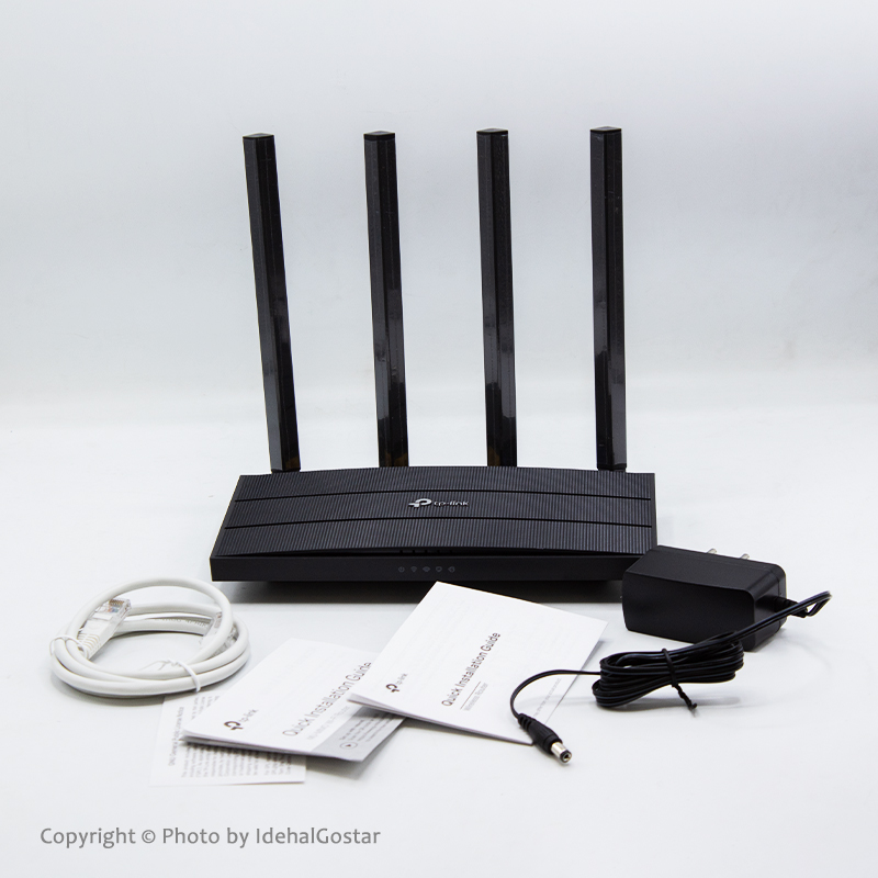 محتویات جعبه روتر بیسیم تی پی لینک مدل Archer C6